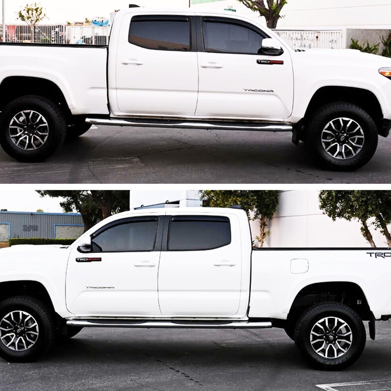 TONOYTIM in-Channel Sun Shade Rain Guards Window Visors Vent Deflectors Compatible with 2016-2023 Toyota Tacoma Double Cab,Pickup SUV Truck Accessories Snow Wind Deflector 194768 4-Pieces Set - Image 2
